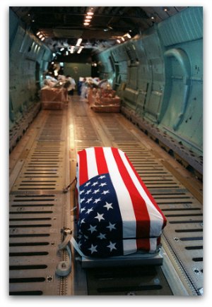 To those who have worn the uniform, our flag represents all their comrades-in-arms who came home in a flag-draped box.