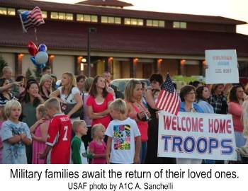Military Families await the return of their loved ones. A new military family assistance program was announced by the White House to support our nation's military families.