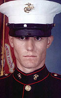 Marine PFC Chance Phelps, whose final journey home became the film 'Taking Chance'.