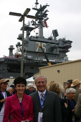 MAF Chief Strategist Sal Russo and his wife, Janet, at homeporting ceremony for USS Ronald Reagan (CVN-76).