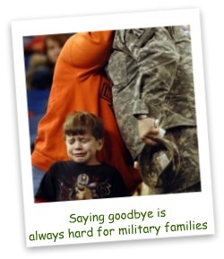 Saying goodbye is always hard for military families.