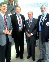 Bob Stumpf, Florida Veterans for McCain Co-Chair and former Blue Angels Boss, with Medal of Honor recipients Roger Donlon, Drew Dix, and Thomas Hudner at the Republican National Convention on Thursday.  From left to right: Bob Stumpf, Roger Donlon, Drew Dix, and Thomas Hudner