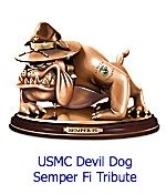 USMC Bulldog Sculpture: Semper Fi Tribute