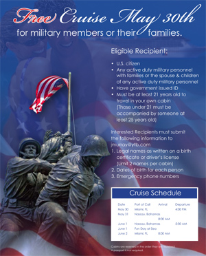 Free Cruise for Military Personnel